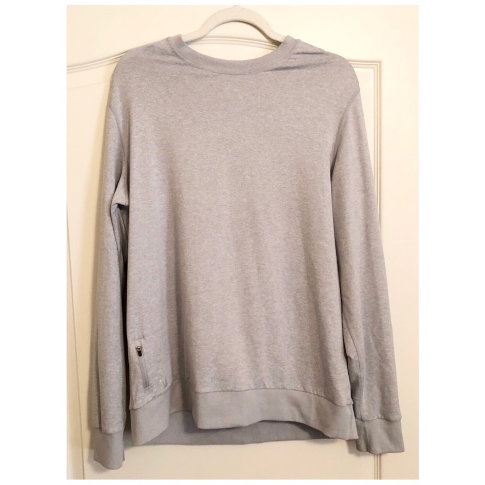 Vuori Mens Ponto Performance Crew Platinum Light Heather Grey - Picture 5 of 9